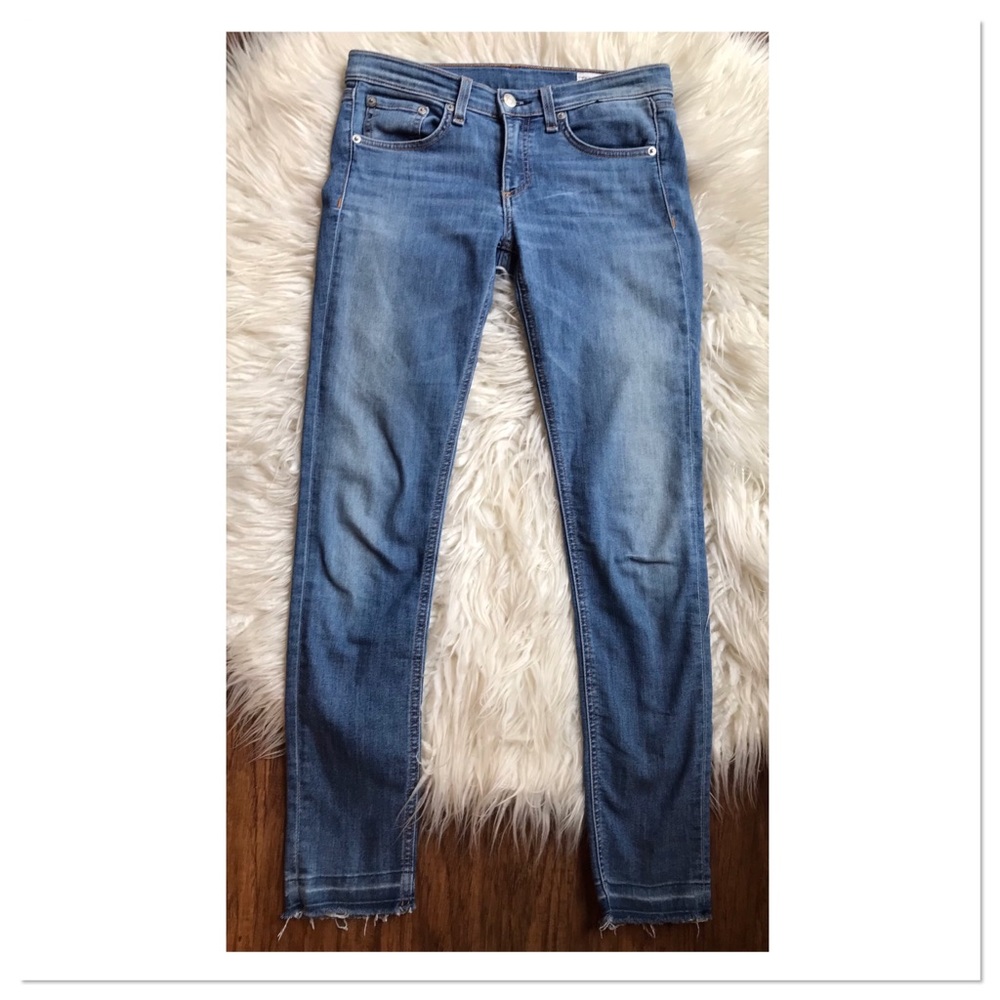 Rag & Bone Ankle Skinny Fit Jeans Mid Rise Blue Denim Size 26
